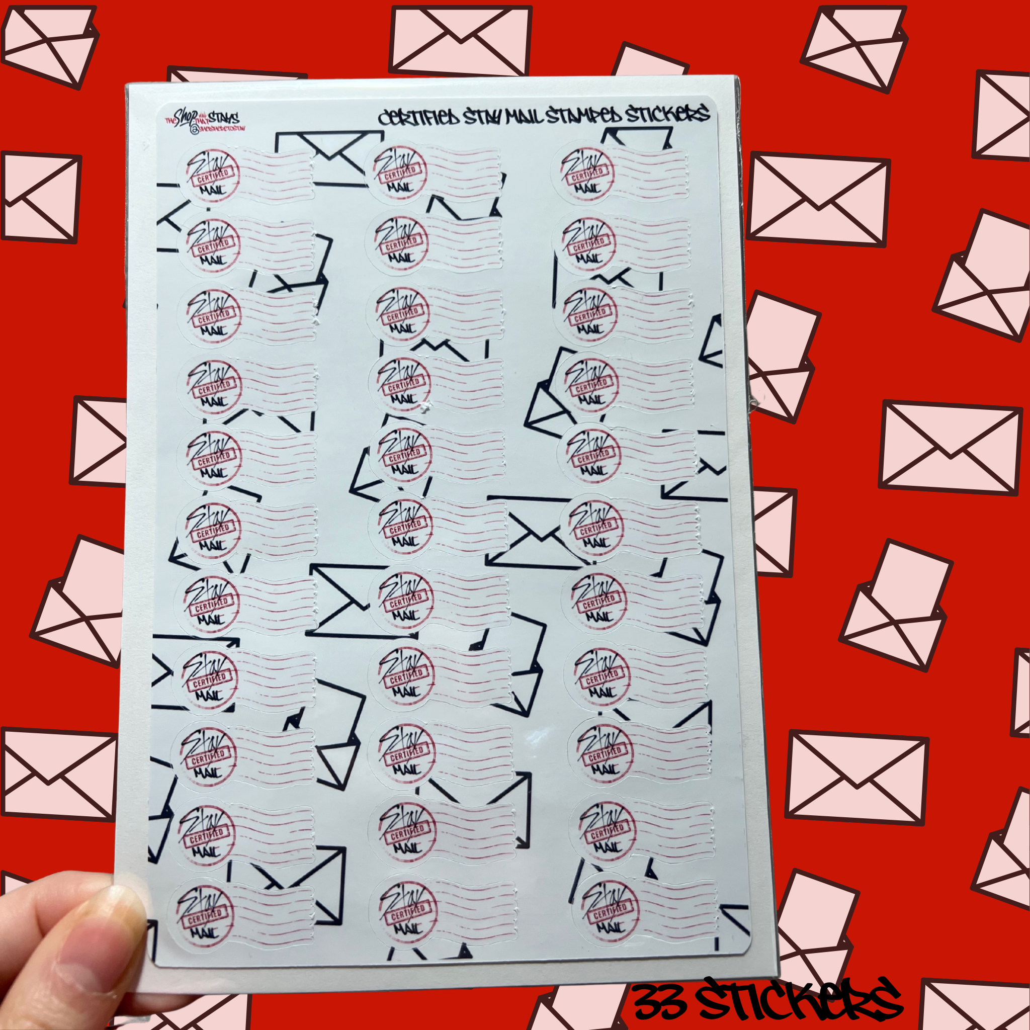 Stay Certified Mail Stamp Sticker Sheet