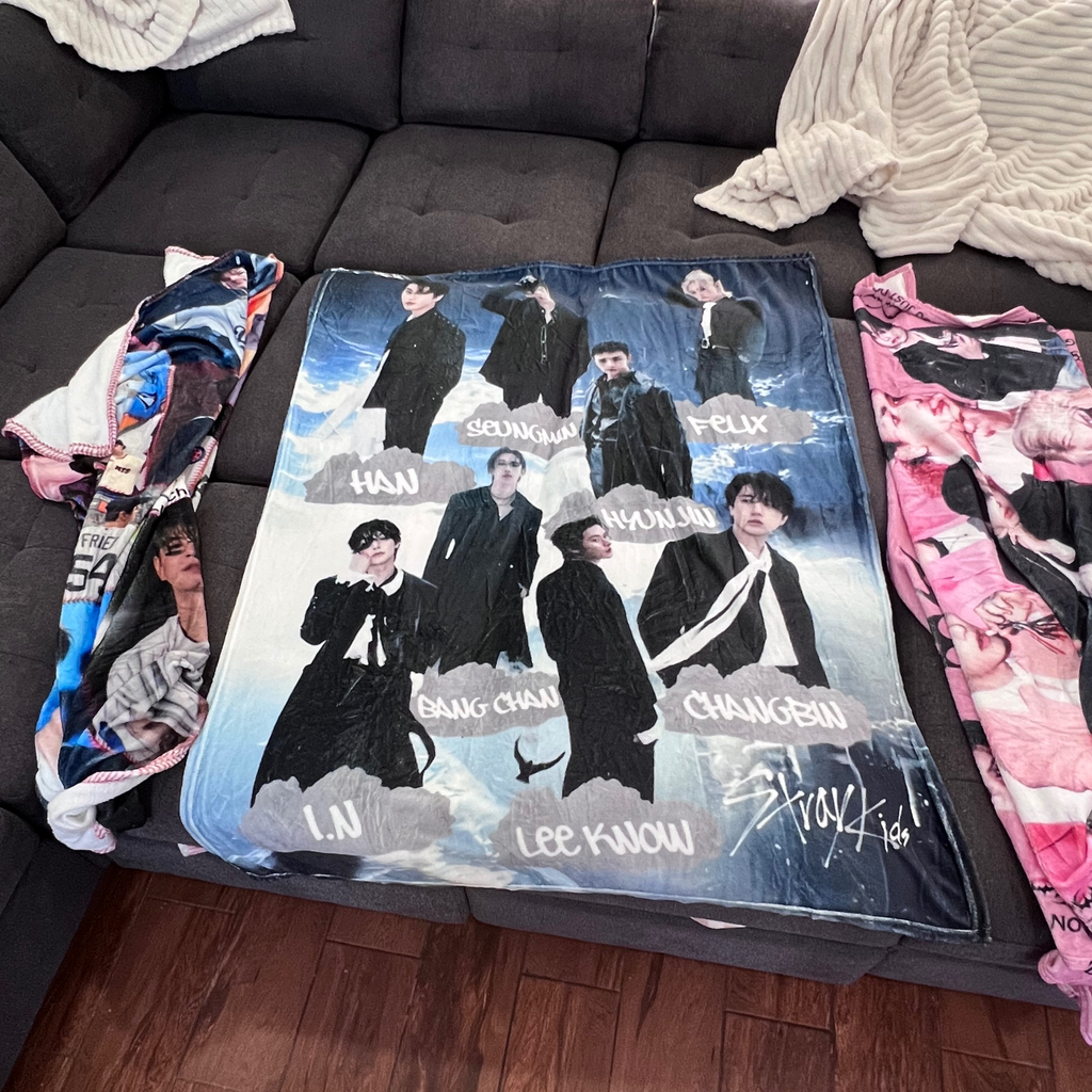 Head in the Clouds Stray Kids 50”x60” Soft Throw Blanket -PREORDER