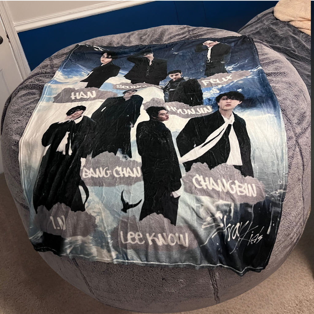 Head in the Clouds Stray Kids 50”x60” Soft Throw Blanket -PREORDER