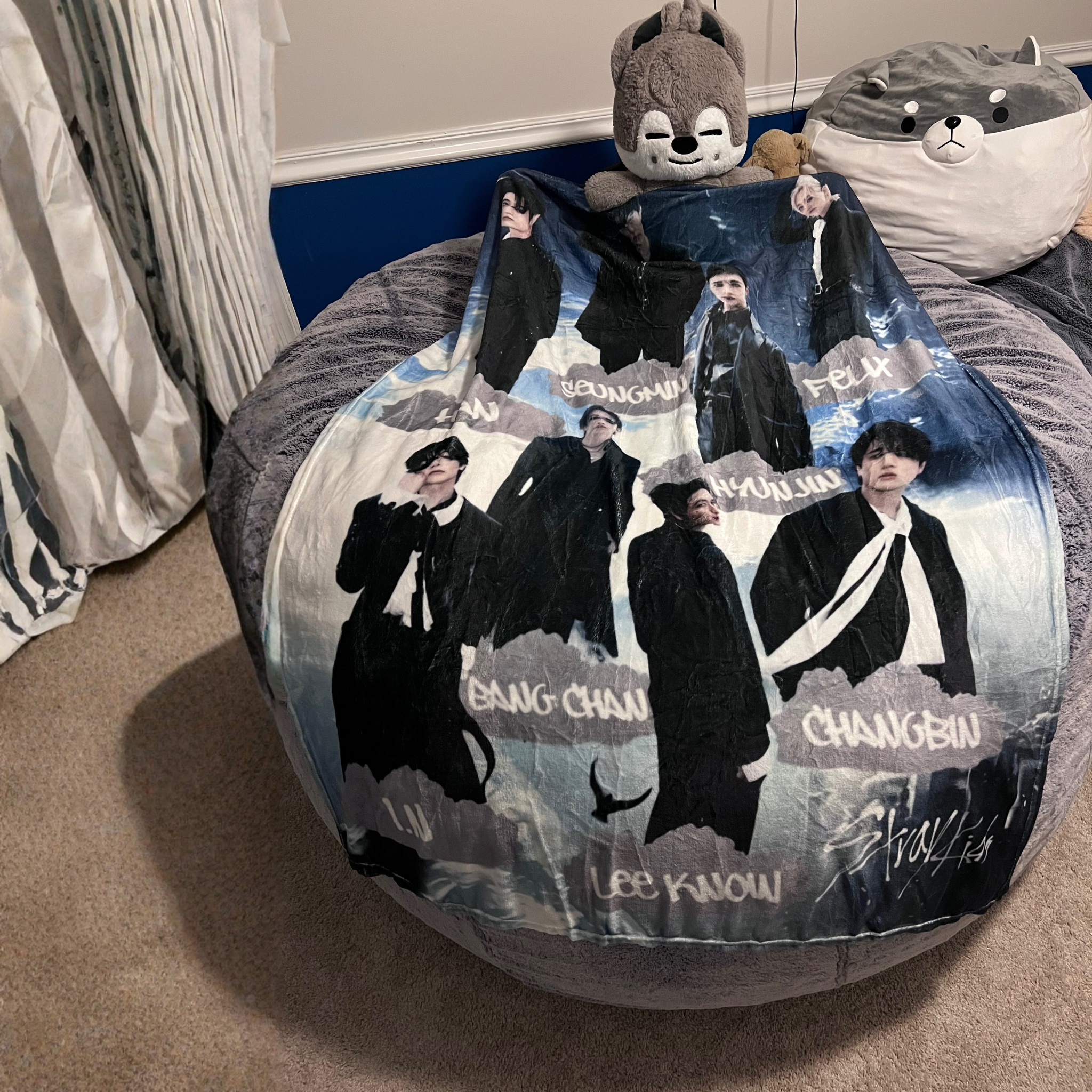 Head in the Clouds Stray Kids 50”x60” Soft Throw Blanket -PREORDER