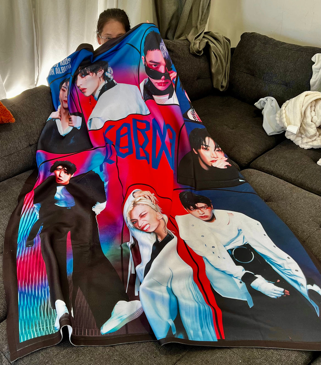 KARMA Stray Kids 50”x60” Fleece Throw Blanket